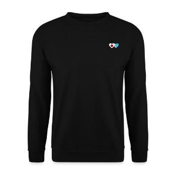 Cœur du drapeau ouïghour du Japon - Sweat-shirt Unisexe - noir - Devant - Alina (178cm) & Michal (187cm)