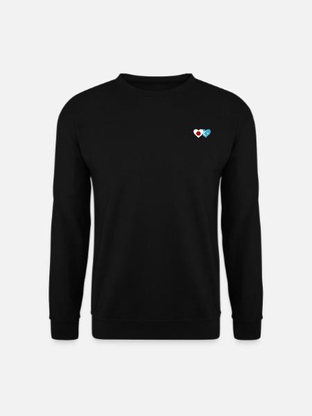 Japan Uiguren Flagge Herz - Unisex Pullover - Schwarz
