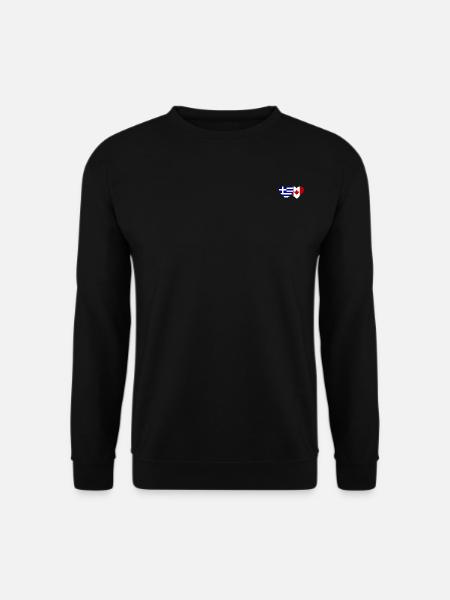 Grèce Canada Flag Heart - Sweat-shirt Unisexe - noir