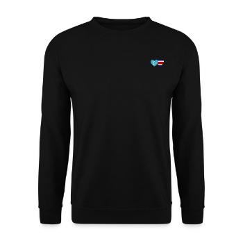Ouïghours Costa Rica drapeau coeur - Sweat-shirt Unisexe - noir - Devant - Alina (178cm) & Michal (187cm)