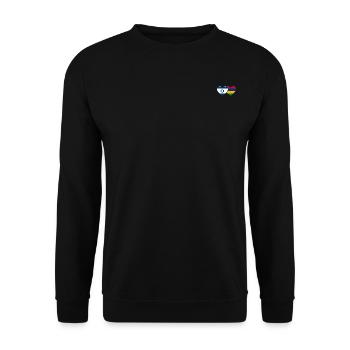 Israel Mauritius Flag Heart - Unisex Sweatshirt - black - Front - Alina (178cm) & Michal (187cm)