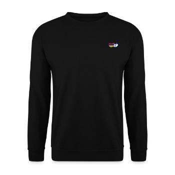 Mauritius Israel Flag Heart - Unisex Sweatshirt - black - Front - Alina (178cm) & Michal (187cm)