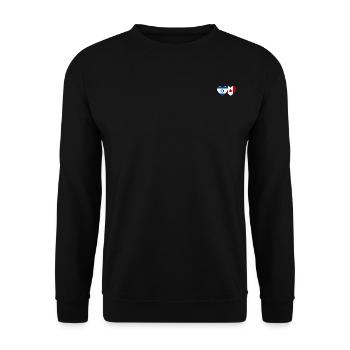 Drapeau d’Israël Canada Coeur - Sweat-shirt Unisexe - noir - Devant - Alina (178cm) & Michal (187cm)