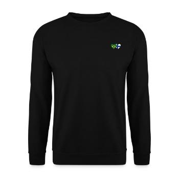 Brésil Finlande Flag Heart - Sweat-shirt Unisexe - noir - Devant - Alina (178cm) & Michal (187cm)