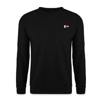 France Paraguay Heart Flag - Unisex Sweatshirt - black - Front - Alina (178cm) & Michal (187cm)
