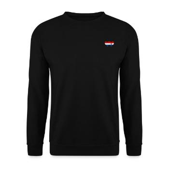 Holland Paraguay Heart Flag - Unisex Sweatshirt - black - Front - Alina (178cm) & Michal (187cm)