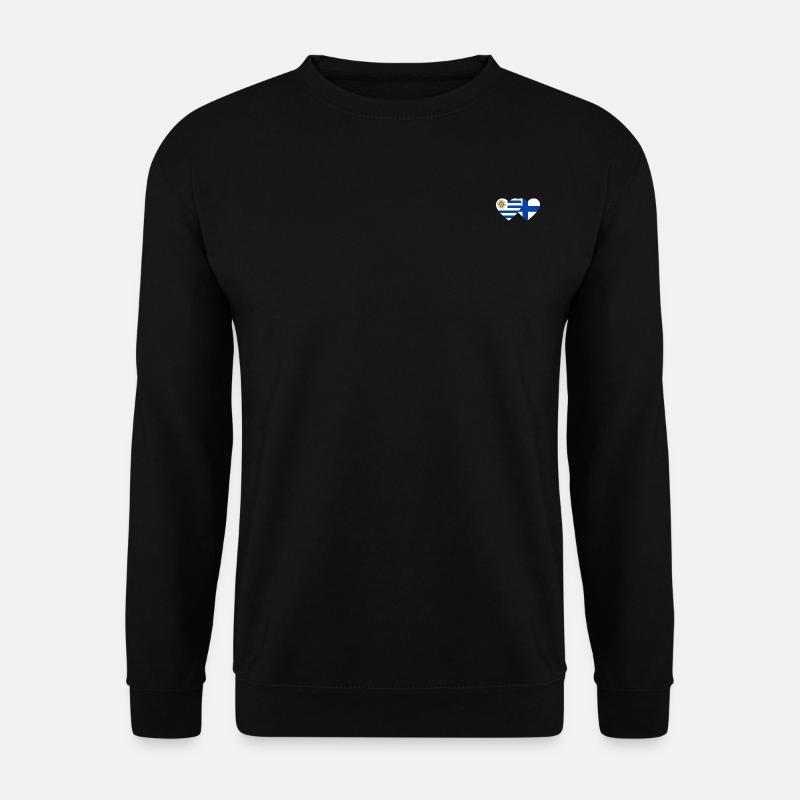 Uruguay Finlande Drapeau du cœur - Sweat-shirt Unisexe - noir