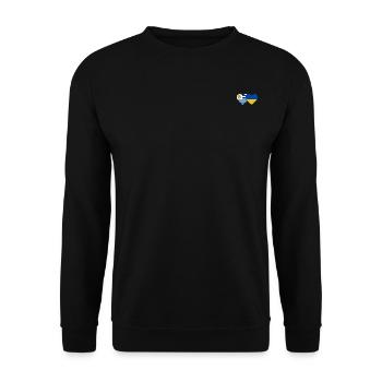 Uruguay Ukraine Heart Flag - Unisex Sweatshirt - black - Front - Alina (178cm) & Michal (187cm)