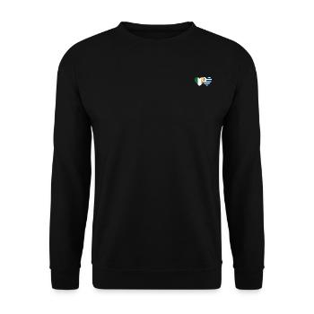 Ireland Uruguay Heart Flag - Unisex Sweatshirt - black - Front - Alina (178cm) & Michal (187cm)
