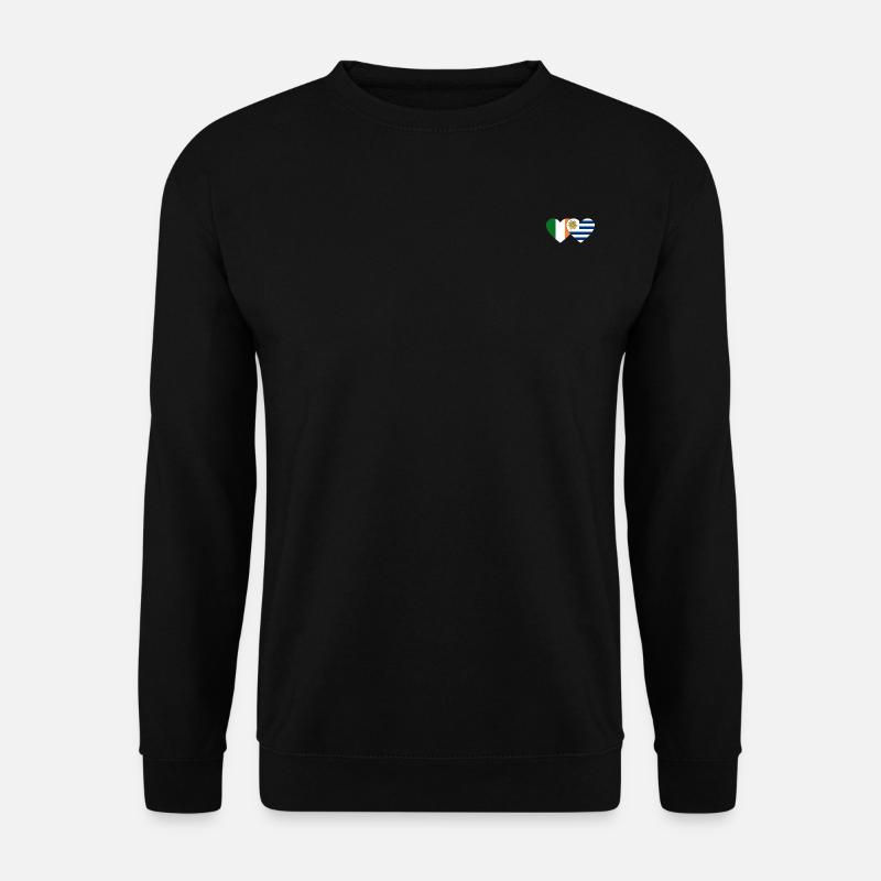 Irlande Uruguay Drapeau du cœur - Sweat-shirt Unisexe - noir