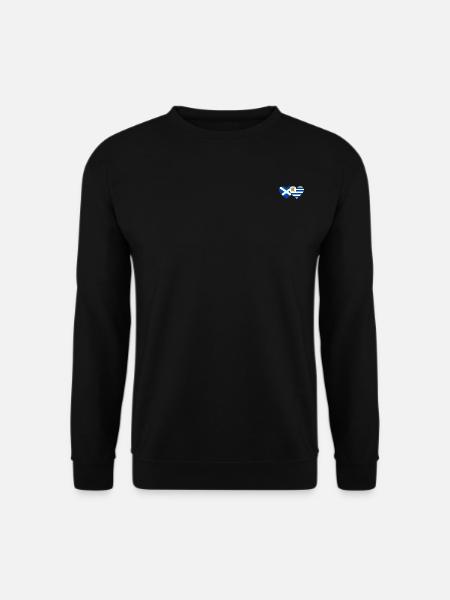 Scotland Uruguay Heart Flag - Unisex Sweatshirt - black
