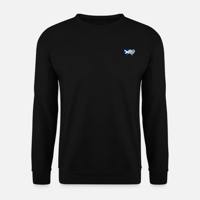 Écosse Uruguay Drapeau du cœur - Sweat-shirt Unisexe - noir