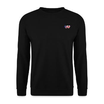 Drapeau du cœur de la Géorgie des États-Unis - Sweat-shirt Unisexe - noir - Devant - Alina (178cm) & Michal (187cm)