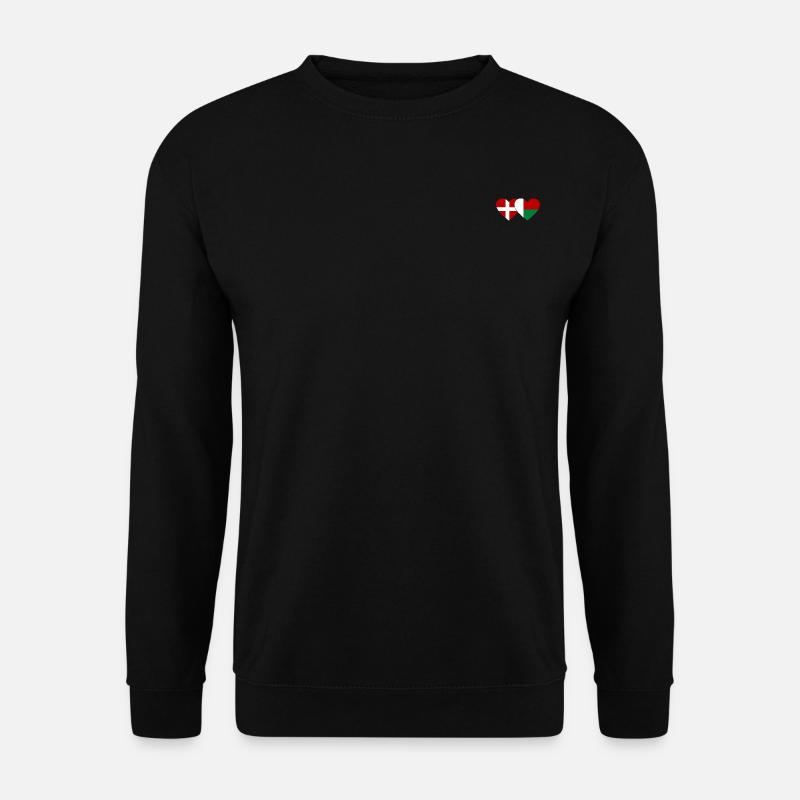 Danemark Madagascar Drapeau du Cœur - Sweat-shirt Unisexe - noir
