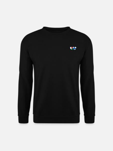 Madagascar Finland Heart Flag - Unisex Sweatshirt - black