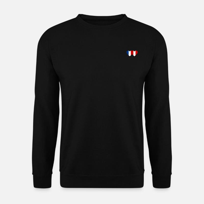 France Peru Heart Flag - Unisex Sweatshirt - black