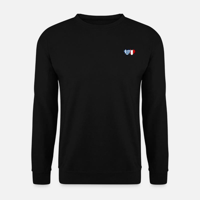 Grèce Pérou Drapeau du Cœur - Sweat-shirt Unisexe - noir