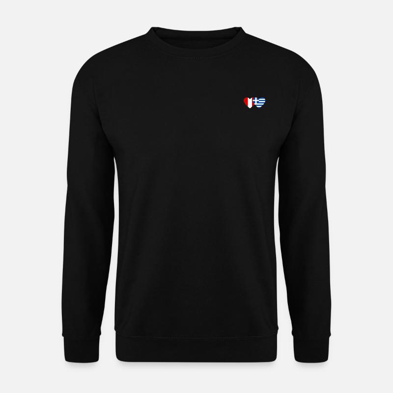 Peru Greece Heart Flag - Unisex Sweatshirt - black