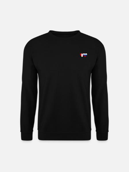 Pérou Russie Drapeau du cœur - Sweat-shirt Unisexe - noir