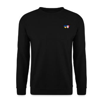 Ukraine Peru Heart Flag - Unisex Sweatshirt - black - Front - Alina (178cm) & Michal (187cm)