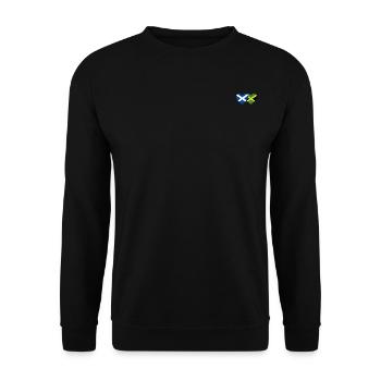 Schottland Jamaika Herz Flagge - Unisex Pullover - Schwarz - Vorne - Alina (178cm) & Michal (187cm)