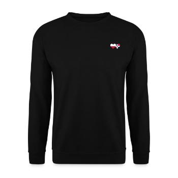 Pologne République dominicaine Flag Heart - Sweat-shirt Unisexe - noir - Devant - Alina (178cm) & Michal (187cm)