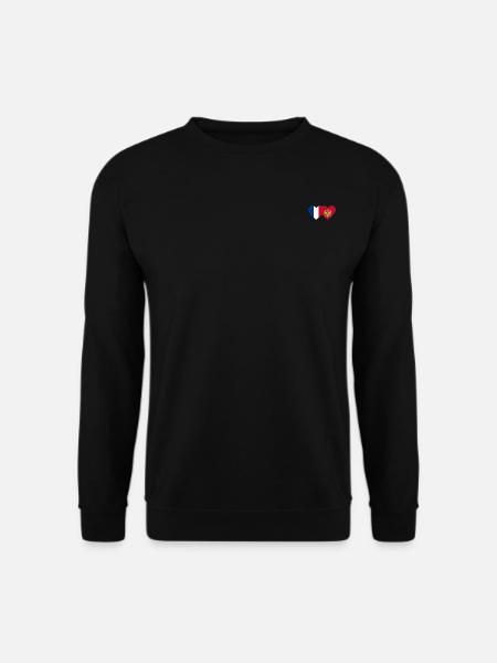 France Montenegro flag - Unisex Sweatshirt - black