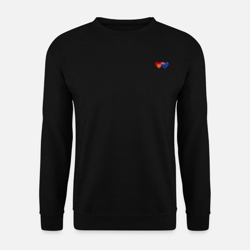 Montenegro Neuseeland Flagge - Unisex Pullover - Schwarz