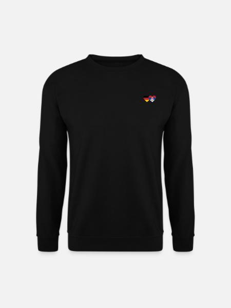 Deutschland Serbien Flagge Herz - Unisex Pullover - Schwarz