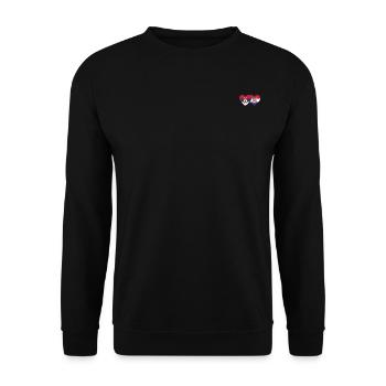Serbie Croatie Drapeau du cœur - Sweat-shirt Unisexe - noir - Devant - Alina (178cm) & Michal (187cm)
