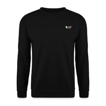 Pakistan Azerbaijan Flag Heart - Unisex Sweatshirt - black - Front - Alina (178cm) & Michal (187cm)