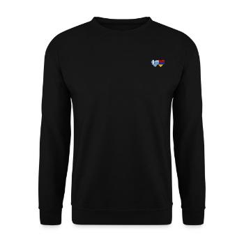Griechenland Armenien Flagge Herz - Unisex Pullover - Schwarz - Vorne - Alina (178cm) & Michal (187cm)