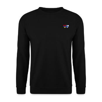 Arménie Finlande Drapeau Coeur - Sweat-shirt Unisexe - noir - Devant - Alina (178cm) & Michal (187cm)