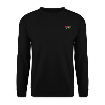 Arménie Brésil Drapeau Coeur - Sweat-shirt Unisexe - noir - Devant - Alina (178cm) & Michal (187cm)