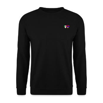 Mexico Armenia Flag Heart - Unisex Sweatshirt - black - Front - Alina (178cm) & Michal (187cm)