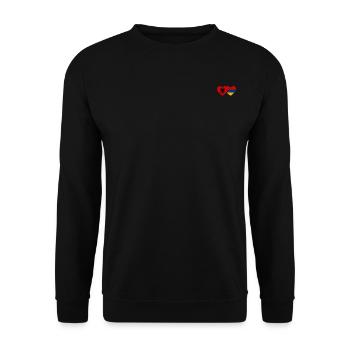 Albanie Arménie Drapeau Coeur - Sweat-shirt Unisexe - noir - Devant - Alina (178cm) & Michal (187cm)
