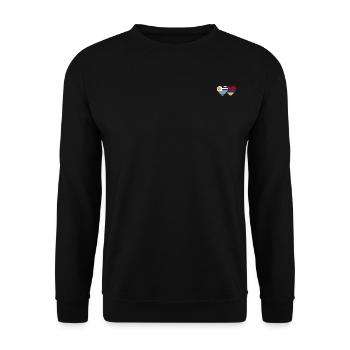 Uruguay Armenia Flag Heart - Unisex Sweatshirt - black - Front - Alina (178cm) & Michal (187cm)