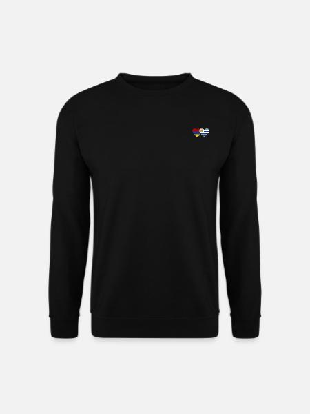 Armenia Uruguay Flag Heart - Unisex Sweatshirt - black