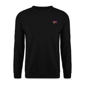 Armenien Liechtenstein Flagge Herz - Unisex Pullover - Schwarz - Vorne - Alina (178cm) & Michal (187cm)