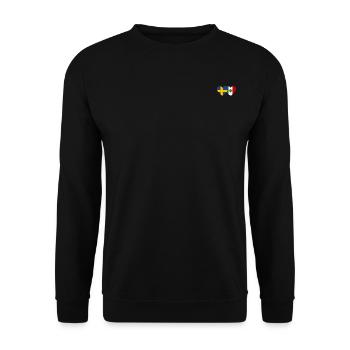Sweden Mexico Flag Heart - Unisex Sweatshirt - black - Front - Alina (178cm) & Michal (187cm)