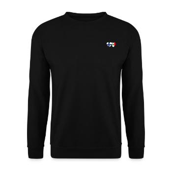 Finnland Mexiko Flagge Herz - Unisex Pullover - Schwarz - Vorne - Alina (178cm) & Michal (187cm)