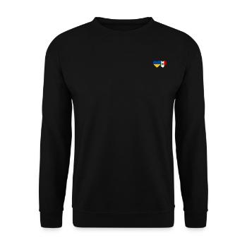 Ukraine Mexico Flag Heart - Unisex Sweatshirt - black - Front - Alina (178cm) & Michal (187cm)