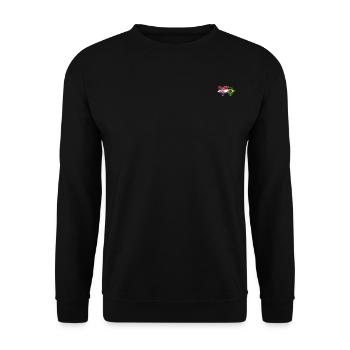 Croatia Brazil flag heart used - Unisex Sweatshirt - black - Front - Alina (178cm) & Michal (187cm)