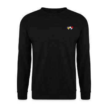 Suède Cœur du drapeau du Panama - Sweat-shirt Unisexe - noir - Devant - Alina (178cm) & Michal (187cm)