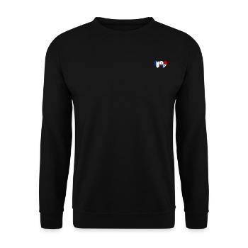 France Panama Flag Heart - Unisex Sweatshirt - black - Front - Alina (178cm) & Michal (187cm)