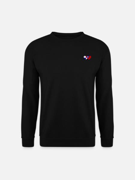 Panama Taiwan Flag Heart - Unisex Sweatshirt - black
