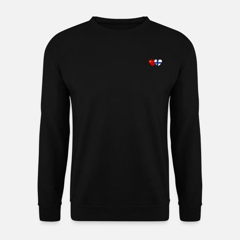 Chine Finlande Drapeau du cœur - Sweat-shirt Unisexe - noir
