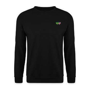 Brazil England Flag Heart - Unisex Sweatshirt - black - Front - Alina (178cm) & Michal (187cm)