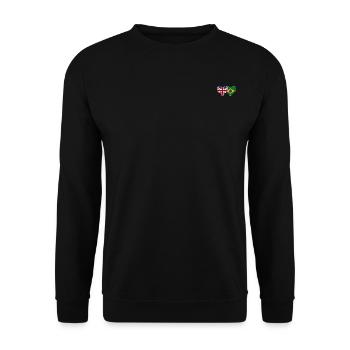 Angleterre Brésil Drapeau Coeur - Sweat-shirt Unisexe - noir - Devant - Alina (178cm) & Michal (187cm)