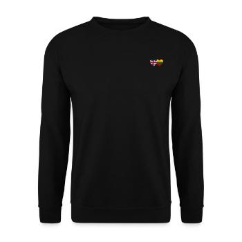 Großbritannien Litauen Flagge Herz - Unisex Pullover - Schwarz - Vorne - Alina (178cm) & Michal (187cm)